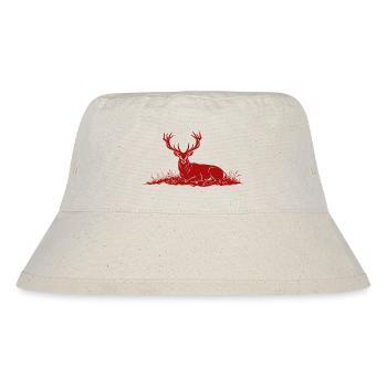 Hirsch  - Stanley/Stella recycelter Bucket Hat - Naturweiß - Vorne