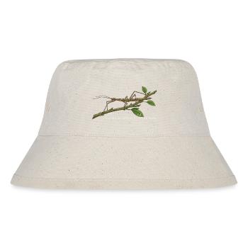 Indische Stabschrecke Carausius morosus - Stanley/Stella recycelter Bucket Hat - Naturweiß - Vorne
