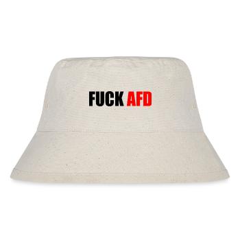 Fuck afd - Stanley/Stella recycelter Bucket Hat - Naturweiß - Vorne