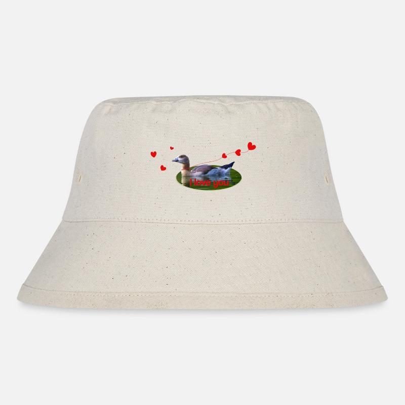 I love you - Stanley/Stella Recycled Bucket Hat - natural