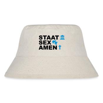 Staatsexamen / Staat Sex Amen - Stanley/Stella recycelter Bucket Hat - Naturweiß - Vorne