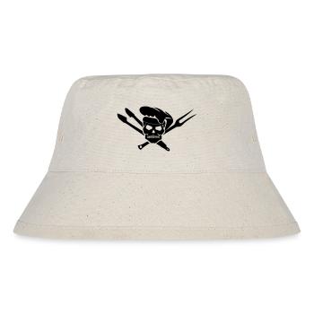 BBQ - Grill Totenkopf - Stanley/Stella recycelter Bucket Hat - Naturweiß - Vorne