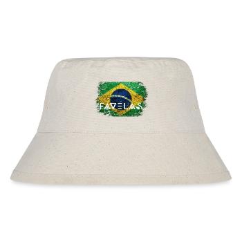 Favelas Flagge: Brüche in Grün-Gelb - Stanley/Stella recycelter Bucket Hat - Naturweiß - Vorne