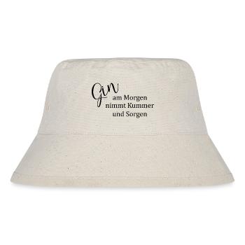 Gin am Morgen nimmt Kummer und Sorgen - Stanley/Stella recycelter Bucket Hat - Naturweiß - Vorne
