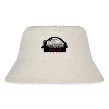 Switzerland Scherenschnitt - Stanley/Stella recycelter Bucket Hat - Naturweiß - Vorne