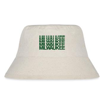 Milwaukee Grid Pattern - Stanley/Stella Recycled Bucket Hat - natural - Front