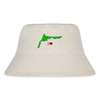 Fischland Darß - Mecklenburg Vorpommern mit Herz - Stanley/Stella recycelter Bucket Hat - Naturweiß - Vorne