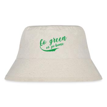Go green or go home - Stanley/Stella recycelter Bucket Hat - Naturweiß - Vorne