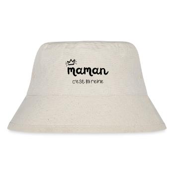 Mom is the queen - Stanley/Stella Recycled Bucket Hat - natural - Front