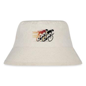 Vintage Rennradfahrer - Stanley/Stella recycelter Bucket Hat - Naturweiß - Vorne