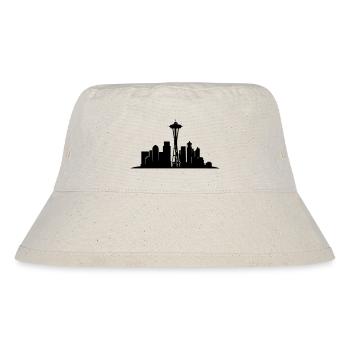 Seattle Skyline Silhouette - Stanley/Stella recycelter Bucket Hat - Naturweiß - Vorne