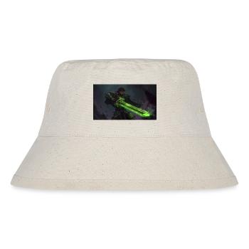 Krieger mit grünem Lichtschwert - Stanley/Stella recycelter Bucket Hat - Naturweiß - Vorne