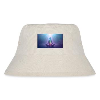 Chakra Meditation Lichtstrahlen Yoga - Stanley/Stella recycelter Bucket Hat - Naturweiß - Vorne
