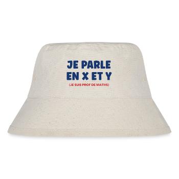 Je parle en x et y prof de maths - Bob recyclé Stanley/Stella - blanc naturel - Devant