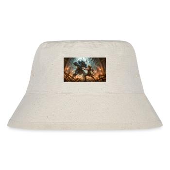 Beowulf Battles the Monster Grendel at Night nordi - Stanley/Stella Recycled Bucket Hat - natural - Front