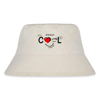 Immer cooles und kluges Herz-Zwinkern-Geschenk - Stanley/Stella recycelter Bucket Hat - Naturweiß - Vorne