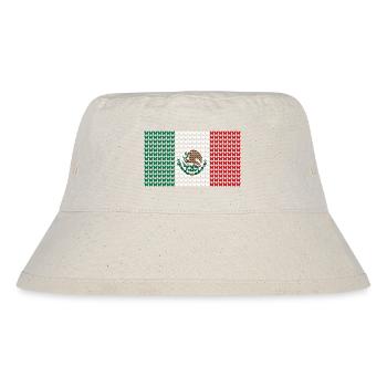 Motif de drapeau raster du Mexique - Bob recyclé Stanley/Stella - blanc naturel - Devant