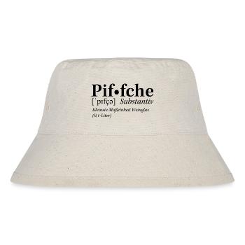 Rheinhessische Mundart "Piffche" - Stanley/Stella recycelter Bucket Hat - Naturweiß - Vorne