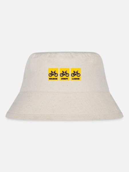 Waden statt laden - Stanley/Stella recycelter Bucket Hat - Naturweiß