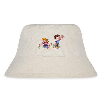 Kinder, die eine Ostereiersuche machen - Stanley/Stella recycelter Bucket Hat - Naturweiß - Vorne
