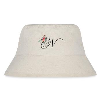 Letter n flowered - Stanley/Stella Recycled Bucket Hat - natural - Front
