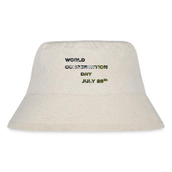 world conservation day - Stanley/Stella Recycled Bucket Hat - natural - Front