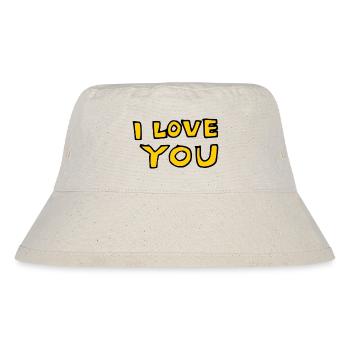I Love You - Stanley/Stella recycelter Bucket Hat - Naturweiß - Vorne