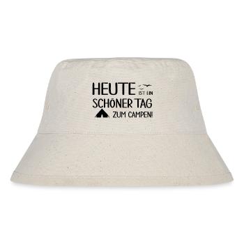 camping zelten "Camping -Tag" outdoor shelter - Stanley/Stella recycelter Bucket Hat - Naturweiß - Vorne