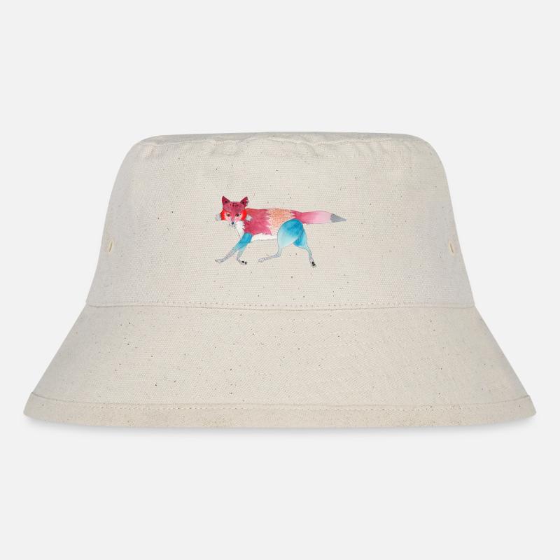 Foxy Fox - Stanley/Stella Recycled Bucket Hat - natural
