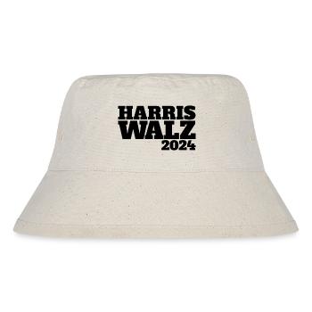 Harris Walz Präsident Wahlen USA 2024 - Stanley/Stella recycelter Bucket Hat - Naturweiß - Vorne