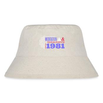 Meditieren seit 1981 - 44 Jahre innere Harmonie - Stanley/Stella recycelter Bucket Hat - Naturweiß - Vorne
