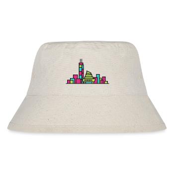 Hamilton City Skyline Industry Linienkunst - Stanley/Stella recycelter Bucket Hat - Naturweiß - Vorne