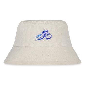 cyclist fast blue  Fahrrad - Stanley/Stella recycelter Bucket Hat - Naturweiß - Vorne