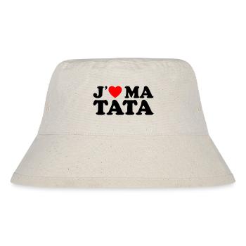 J'aime Ma Tata Cadeau Tante Coeur Rouge - Bob recyclé Stanley/Stella - blanc naturel - Devant