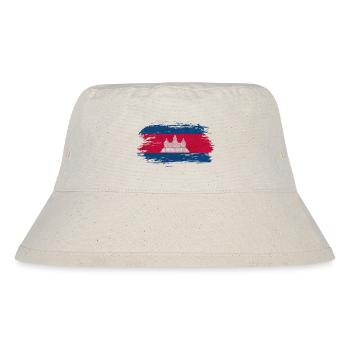 Drapeau du Cambodge vintage / Cadeau Angkor - Bob recyclé Stanley/Stella - blanc naturel - Devant