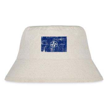 NATO Flagge Fahne Grunge Retro Vintage - Stanley/Stella recycelter Bucket Hat - Naturweiß - Vorne