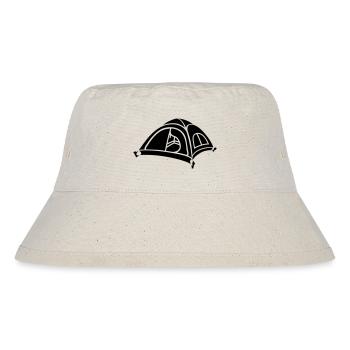 Draußen übernachten Design Zelt - Stanley/Stella recycelter Bucket Hat - Naturweiß - Vorne