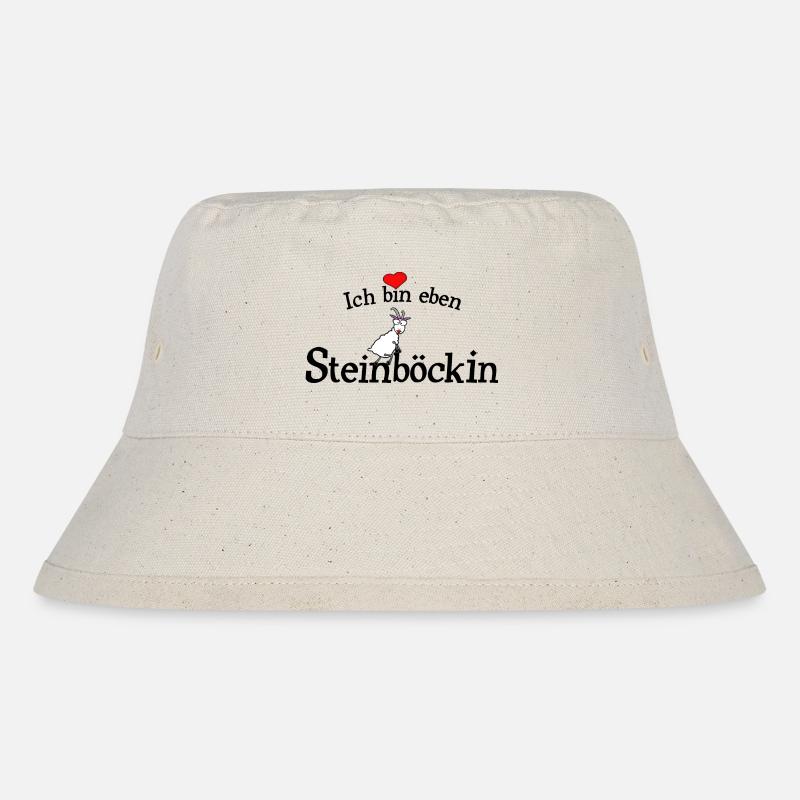 Sternzeichen Steinbock Frau - Stanley/Stella recycelter Bucket Hat - Naturweiß