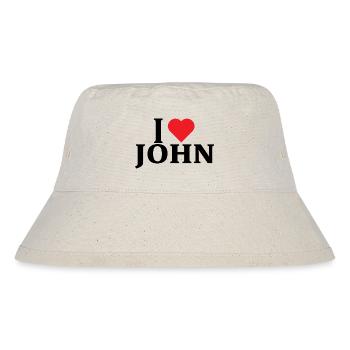 name t-shirt I love John t-shirt gift idea - Stanley/Stella Recycled Bucket Hat - natural - Front