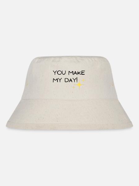 you make my day - Stanley/Stella recycelter Bucket Hat - Naturweiß