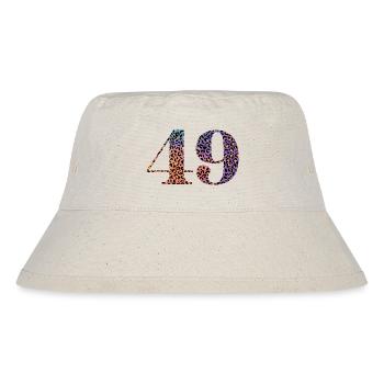 49. Geburtstag Leopard - Stanley/Stella recycelter Bucket Hat - Naturweiß - Vorne