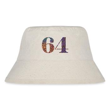 64. Geburtstag Leopard - Stanley/Stella recycelter Bucket Hat - Naturweiß - Vorne