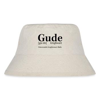 Rheinhessische Mundart "Gude" - Stanley/Stella recycelter Bucket Hat - Naturweiß - Vorne