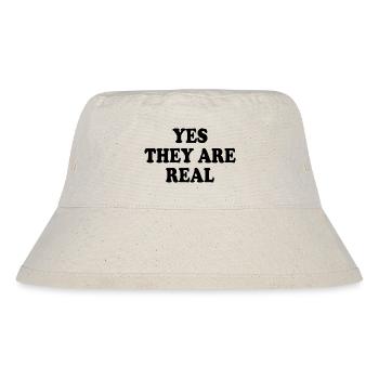 yes they are real - Stanley/Stella recycelter Bucket Hat - Naturweiß - Vorne