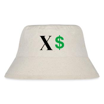 Buchstabe x Dollar - Stanley/Stella recycelter Bucket Hat - Naturweiß - Vorne