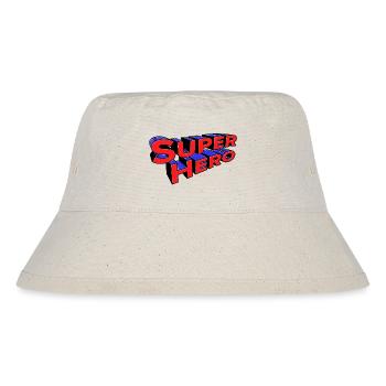 Superhelden-Aussage - Stanley/Stella recycelter Bucket Hat - Naturweiß - Vorne