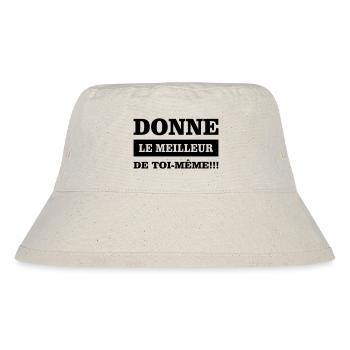 Give your best - Stanley/Stella Recycled Bucket Hat - natural - Front