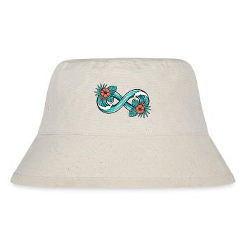 Unendliche Tropenwelle - Stanley/Stella recycelter Bucket Hat - Naturweiß - Vorne