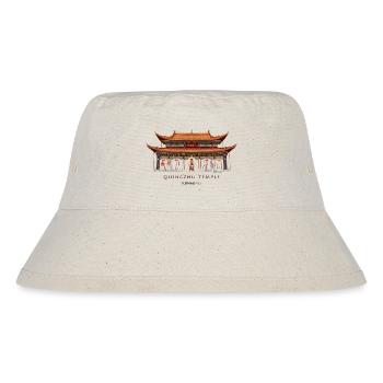 Qiongzhu Tempel, China Handzeichnung - Stanley/Stella recycelter Bucket Hat - Naturweiß - Vorne