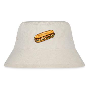 Gegrilltes Hähnchen Sub Kunst - Stanley/Stella recycelter Bucket Hat - Naturweiß - Vorne
